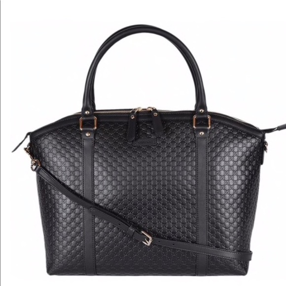Gucci Handbags - Gucci Micro Guccissima Black Leather Satchel Bag